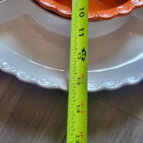 Vintage California USA Ceramic Lazy Susan Serving Tray Set - Picture 6 of 11